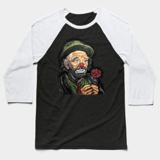 Emmett Kelly Sad Clown Art Baseball T-Shirt